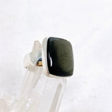 Goldsheen Obsidian Rectangular Cabochon Ring Size 8 KRGJ3346