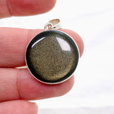 Goldsheen Obsidian Round Cabochon Pendant KPGJ4760