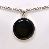 Goldsheen Obsidian Round Cabochon Pendant KPGJ4760