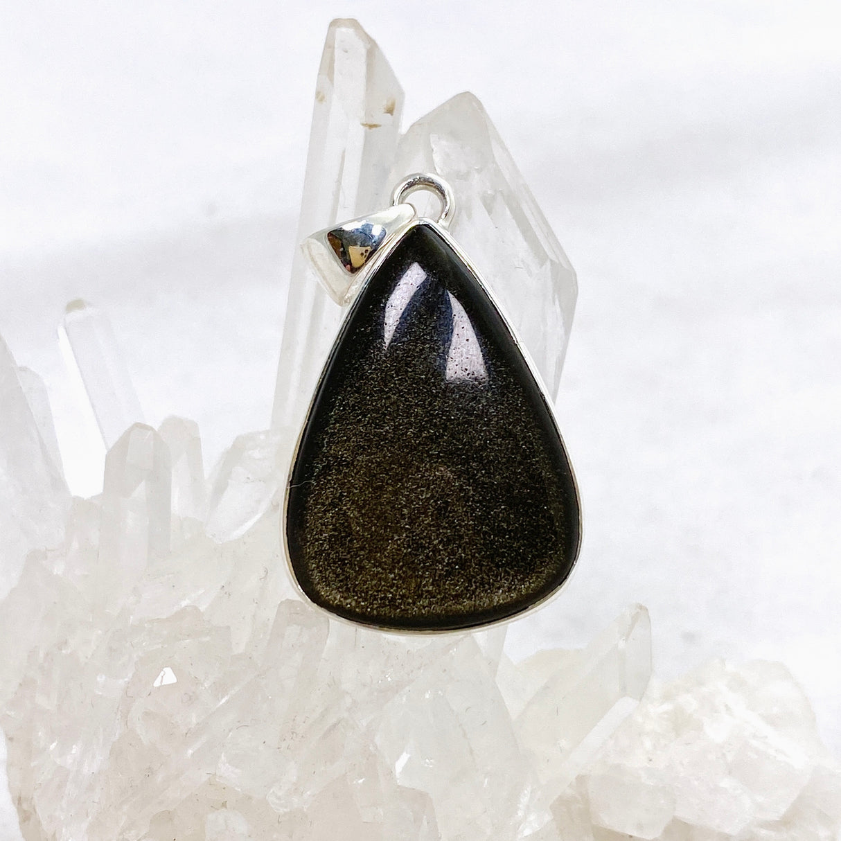 Goldsheen Obsidian Teardrop Cabochon Pendant KPGJ4764