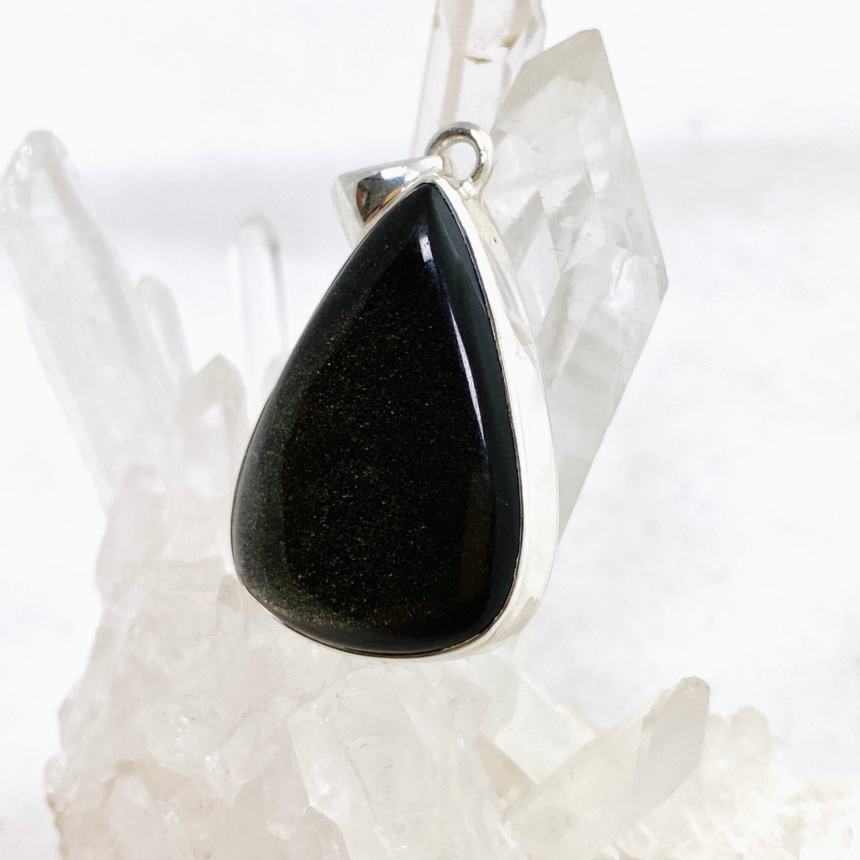 Goldsheen Obsidian Teardrop Cabochon Pendant KPGJ4764