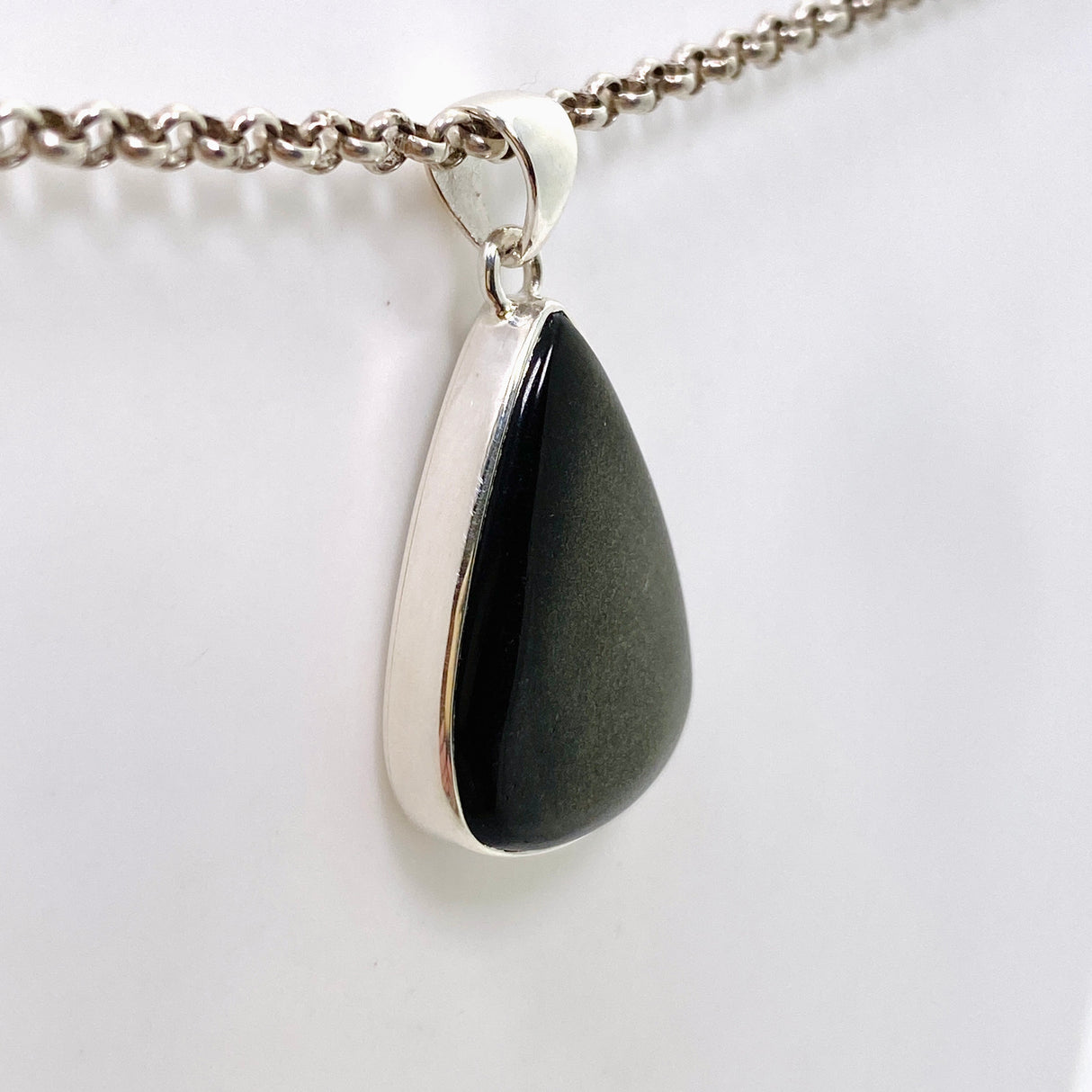 Goldsheen Obsidian Teardrop Cabochon Pendant KPGJ4764