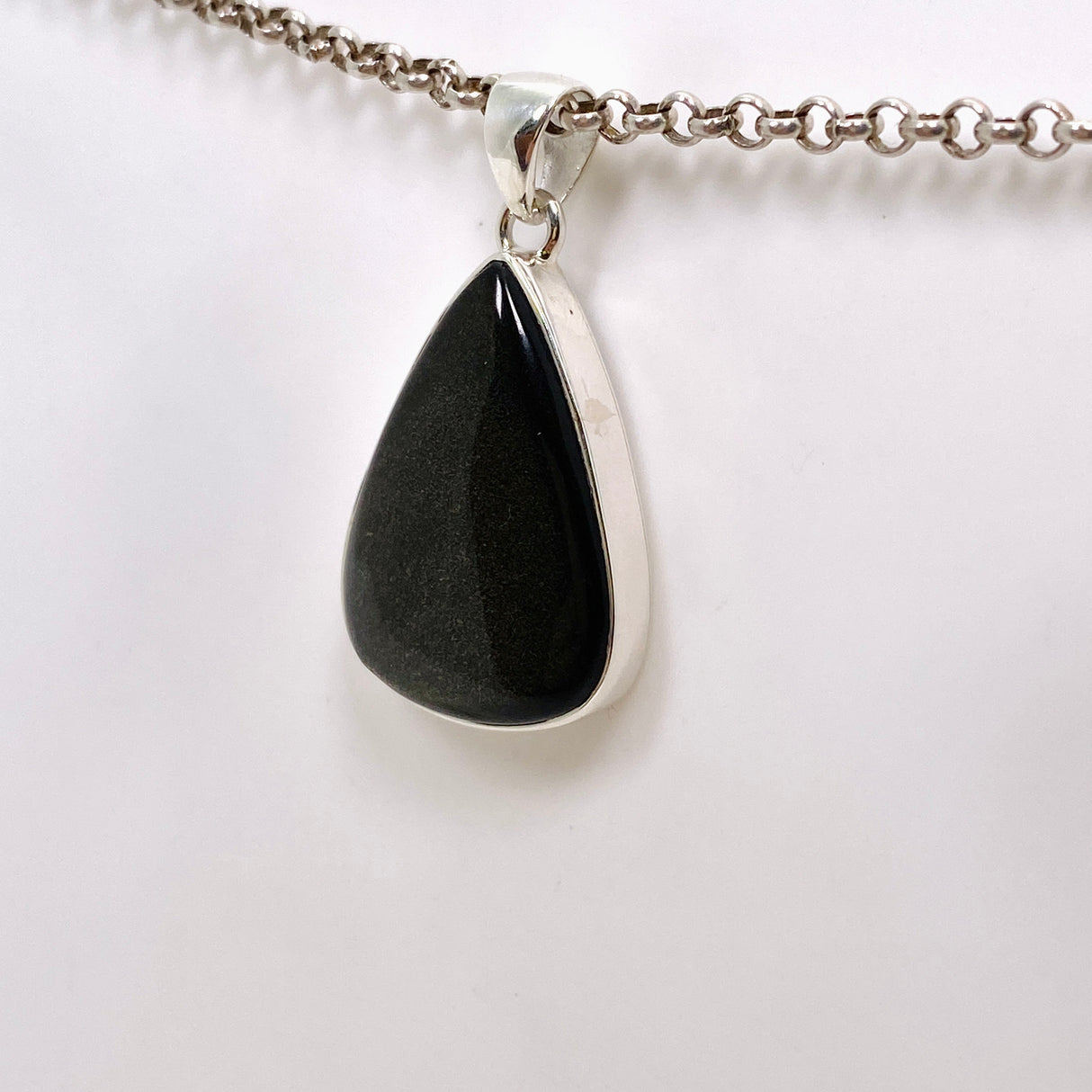 Goldsheen Obsidian Teardrop Cabochon Pendant KPGJ4764