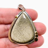 Goldsheen Obsidian Teardrop Cabochon Pendant in a Decorative Setting KPGJ4763