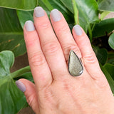 Goldsheen Obsidian Teardrop Cabochon Ring Size 7 KRGJ3343