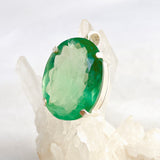 Green Fluorite Oval Faceted Pendant KPGJ4799