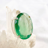 Green Fluorite Oval Faceted Pendant KPGJ4799