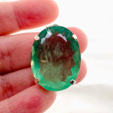 Green Fluorite Oval Faceted Pendant KPGJ4799