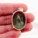 Green Fluorite Oval Faceted Pendant KPGJ4799