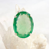 Green Fluorite Oval Faceted Pendant KPGJ4799