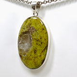 Green Opal (Madagascar) Druzy Oval Cabochon Pendant KPGJ4656