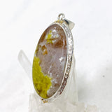 Green Opal (Madagascar) Druzy Oval Cabochon Pendant in a Decorative Setting KPGJ4661