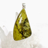 Green Opal (Madagascar) Freeform Cabochon Pendant in a Hammered Setting KPGJ4666