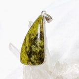 Green Opal (Madagascar) Freeform Cabochon Pendant in a Hammered Setting KPGJ4666