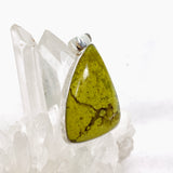 Green Opal (Madagascar) Freeform Cabochon Pendant in a Hammered Setting KPGJ4667