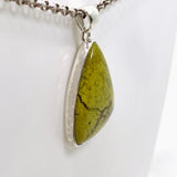 Green Opal (Madagascar) Freeform Cabochon Pendant in a Hammered Setting KPGJ4667