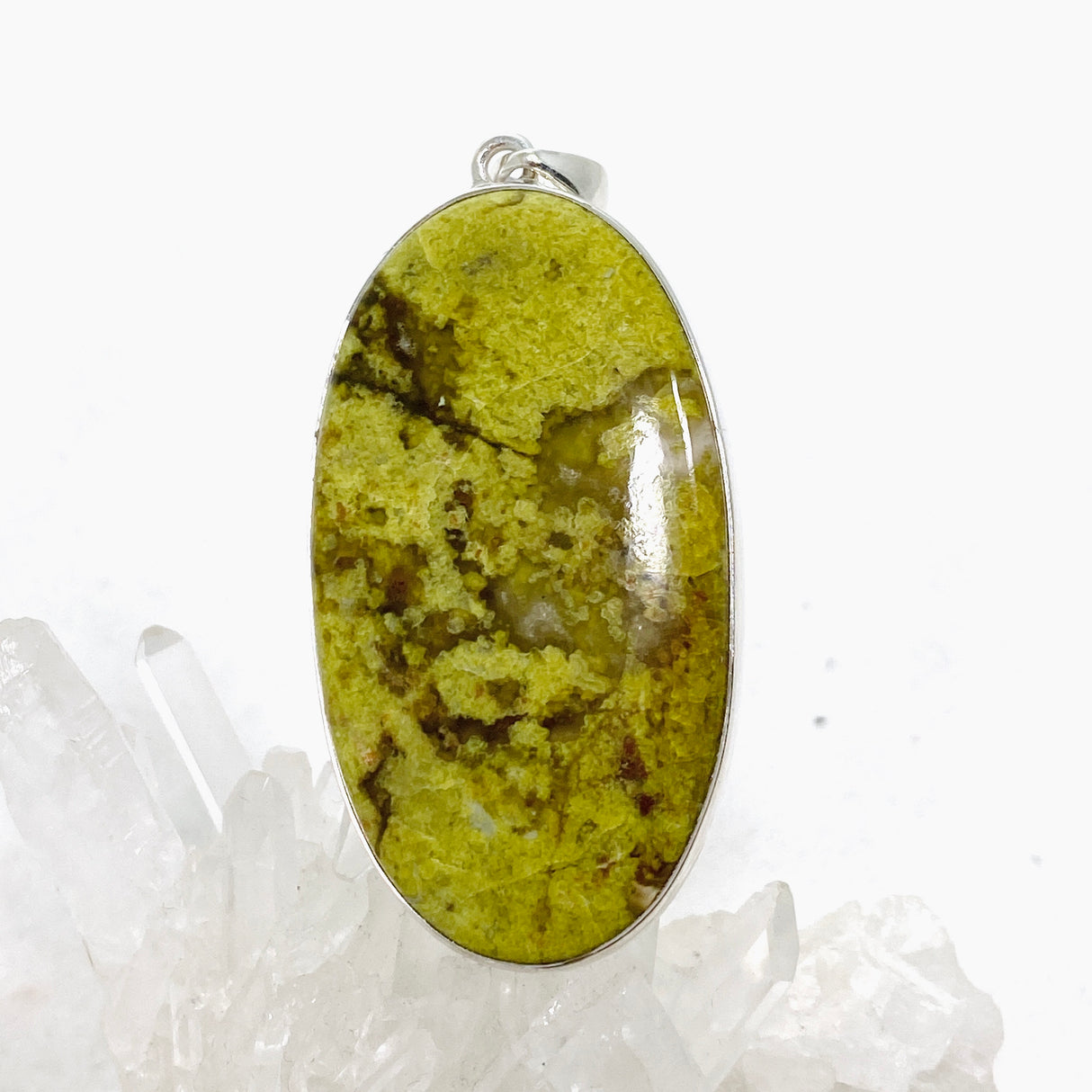 Green Opal (Madagascar) Oval Cabochon Pendant KPGJ4660