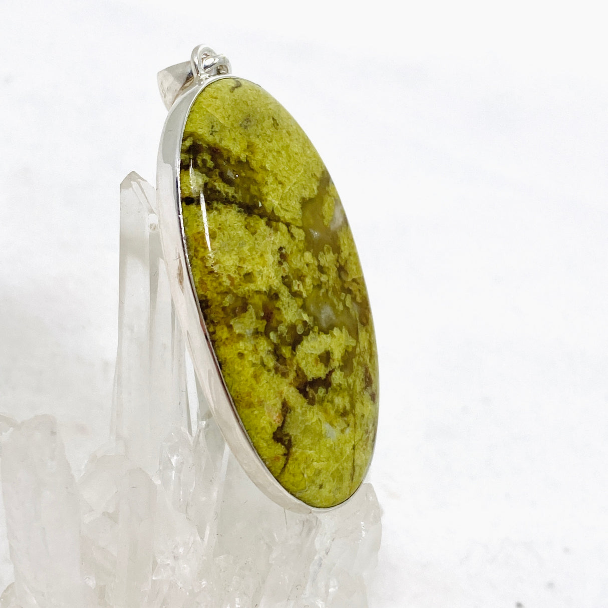 Green Opal (Madagascar) Oval Cabochon Pendant KPGJ4660