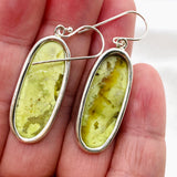 Green Opal Oval Cabochon Earrings KEGJ1538