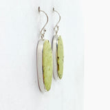 Green Opal Oval Cabochon Earrings KEGJ1538