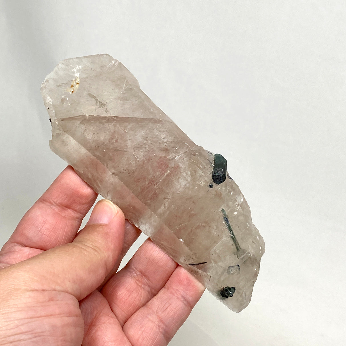 Green Tourmaline on Quartz GTQ-01