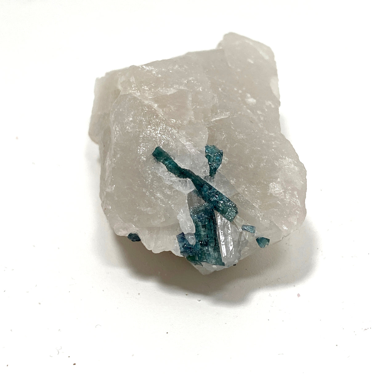 Green Tourmaline on Quartz GTQ-02