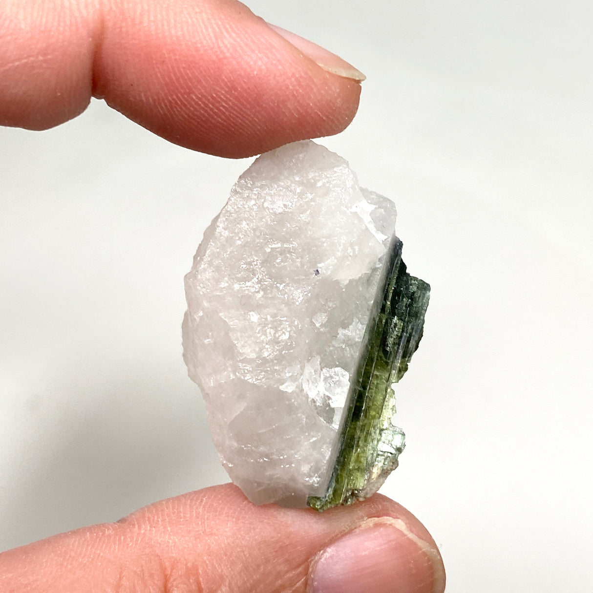 Green Tourmaline on Quartz GTQ-05