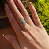 Green Kyanite oval ring s.7 KRGJ2709