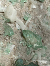 Close up of green apophyllite crystal