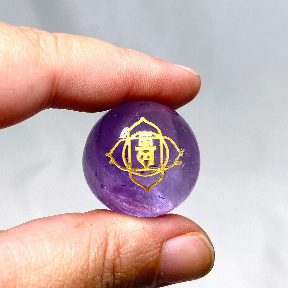 Hand Carved Chakra set - Amethyst