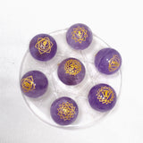 Hand Carved Chakra set - Amethyst