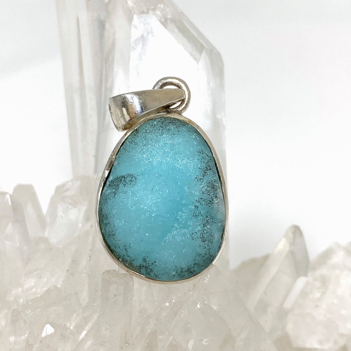 Hemimorphite Oval Raw Freeform Pendant PPGJ783