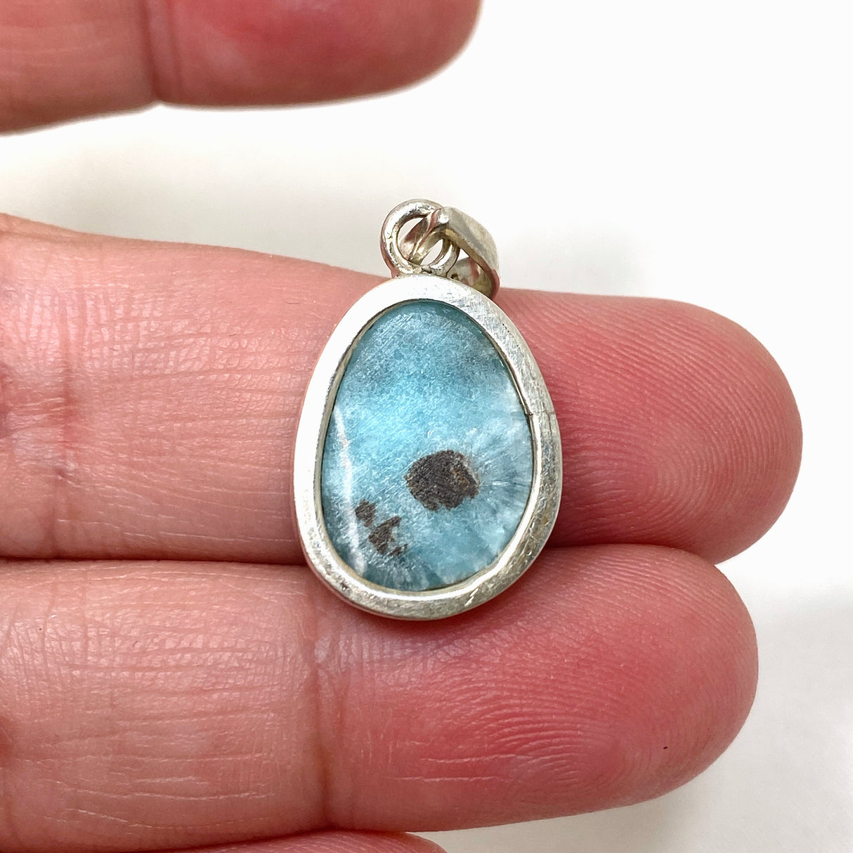 Hemimorphite Oval Raw Freeform Pendant PPGJ783