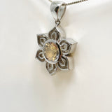 Herkimer Diamond Faceted Lotus Pendant  IVHP-01