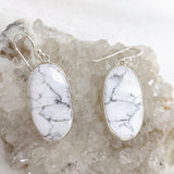 Howlite Oval Cabochon Earrings KEGJ1556