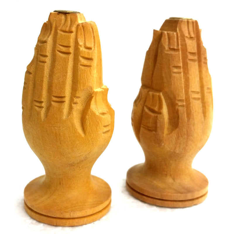 INCENSE HOLDER Wooden PRAYING HANDS Tibetan