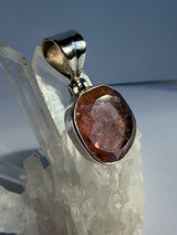 Pink Tourmaline Faceted Freeform Pendant in Sterling Silver PPGJ579