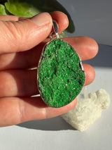 Uvarovite Garnet Freeform Raw Pendant MP500-UVT