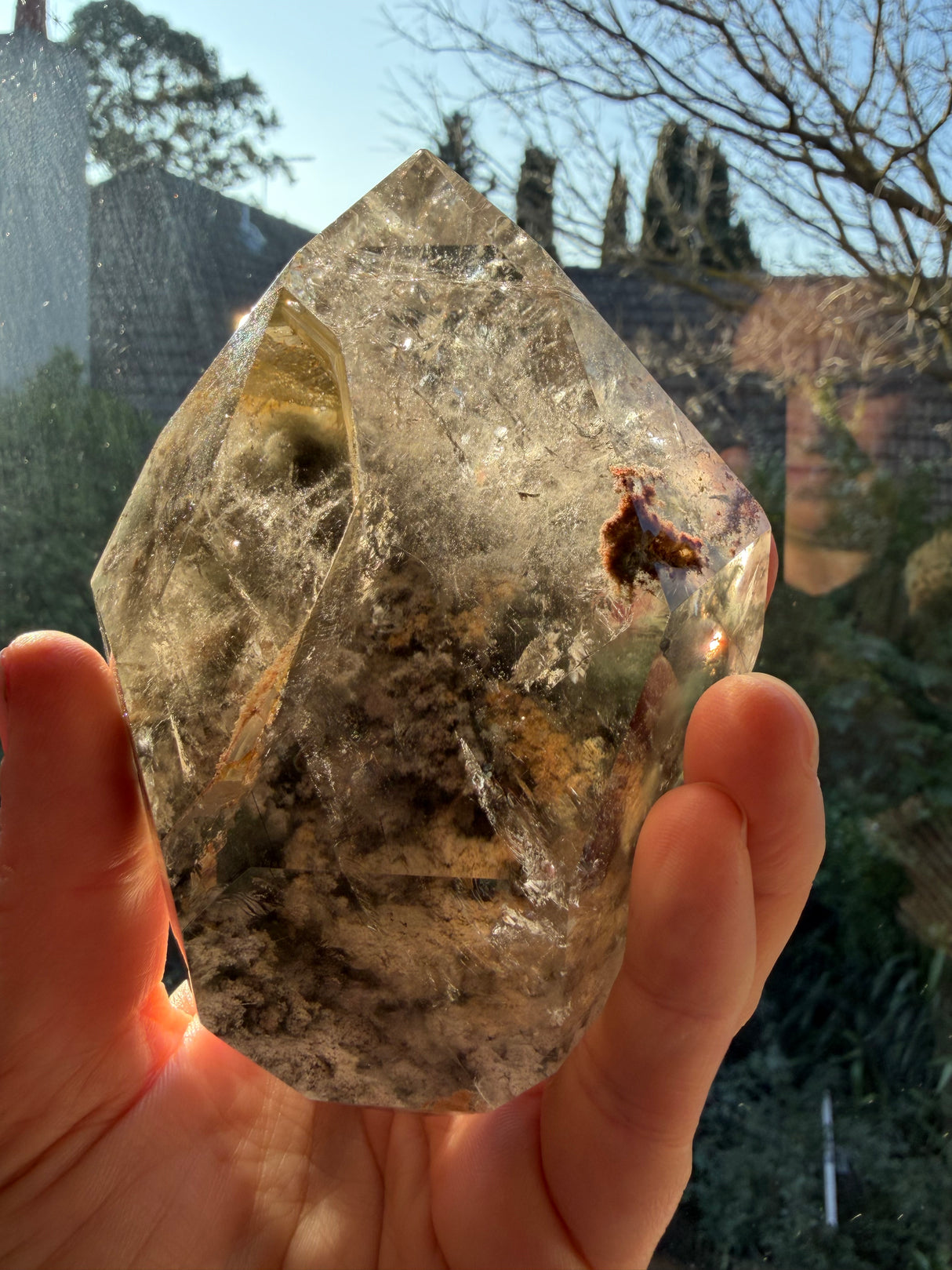 Garden Quartz (Lodolite) Double-Terminated Polished Crystal | GQF-03