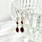 Garnet multi stone teardrop earrings KEGJ1204