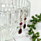 Garnet multi stone teardrop earrings KEGJ1204