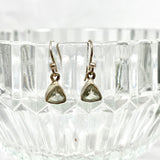 Clear Quartz petite triangular faceted earrings R2363-CQT