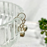 Clear Quartz petite triangular faceted earrings R2363-CQT