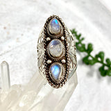 Boho Style R4058 Moonstone multi stone ring s.8