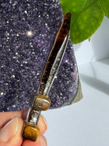Tiger's Eye Sword Carving - Blue or Gold