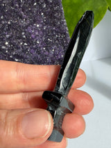 Tiger's Eye Sword Carving - Blue or Gold