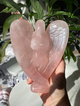 Rose Quartz Angel Goddess large 16cm