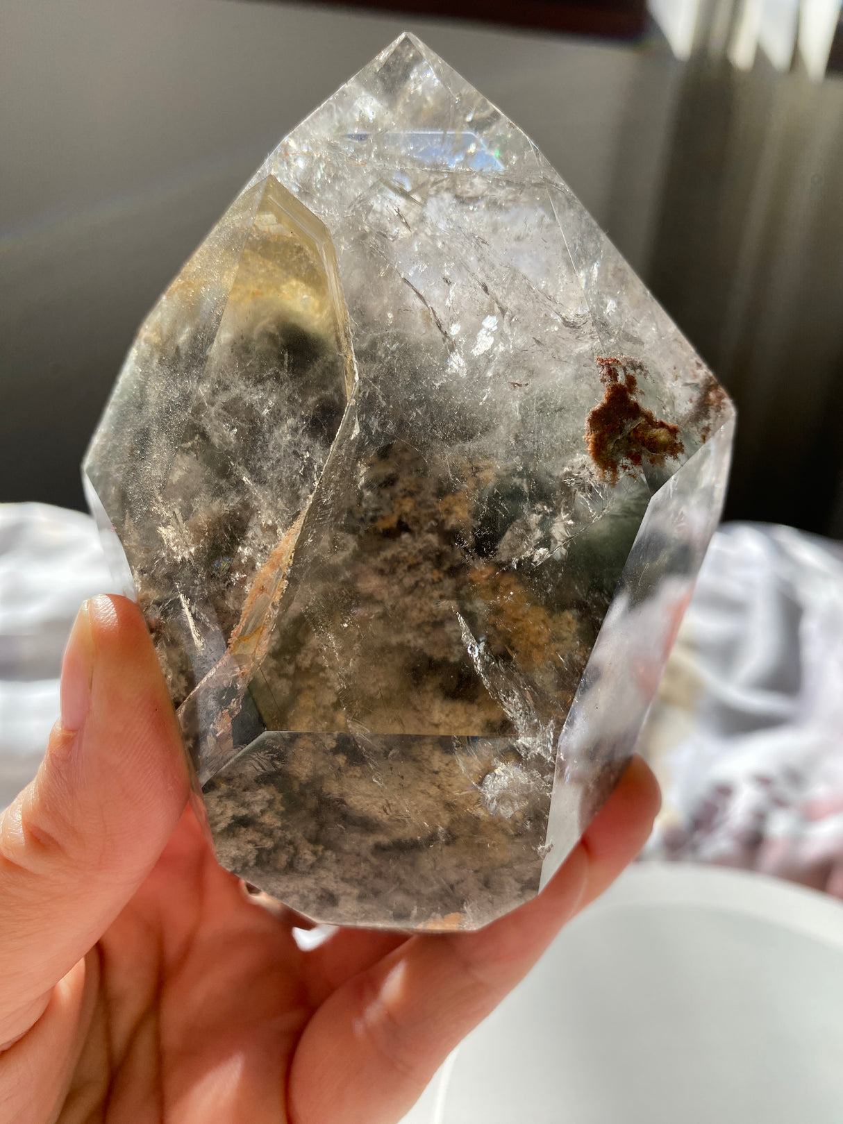 Garden Quartz (Lodolite) Double-Terminated Polished Crystal | GQF-03