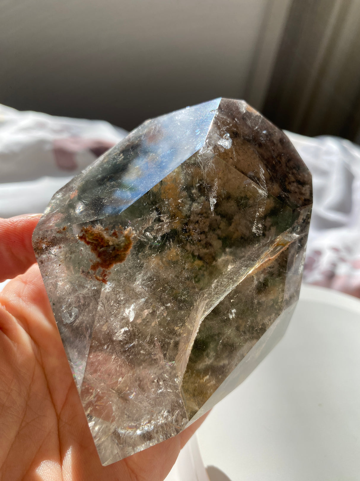 Garden Quartz (Lodolite) Double-Terminated Polished Crystal | GQF-03