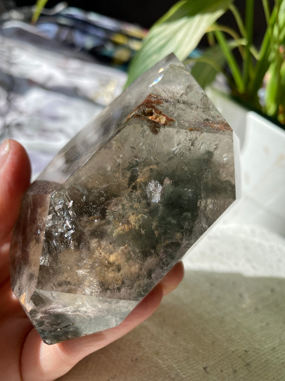 Garden Quartz (Lodolite) Double-Terminated Polished Crystal | GQF-03